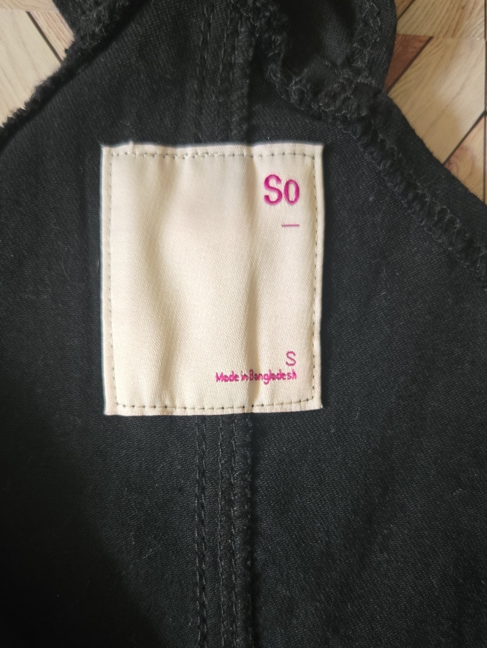 SO Black Denim Zip Front Jumper Dress Pinafore Overall Mini Dress Womens Small - Picture 7 of 13
